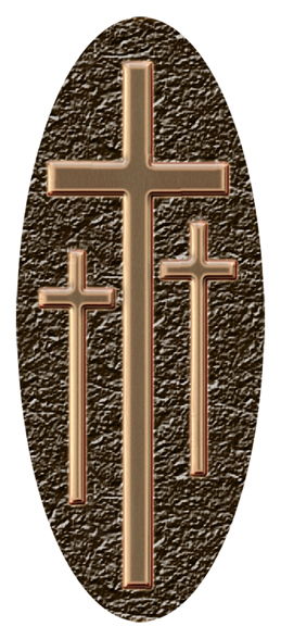 444 DA18 517 BZ CP 3 Crosses Bronze Copper